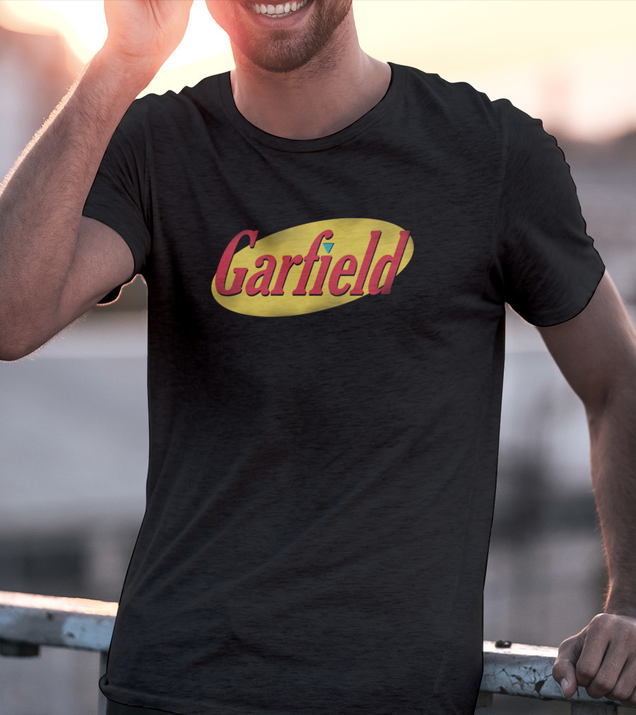 Garfield Meets Seinfeld Logo Crossover T-Shirt