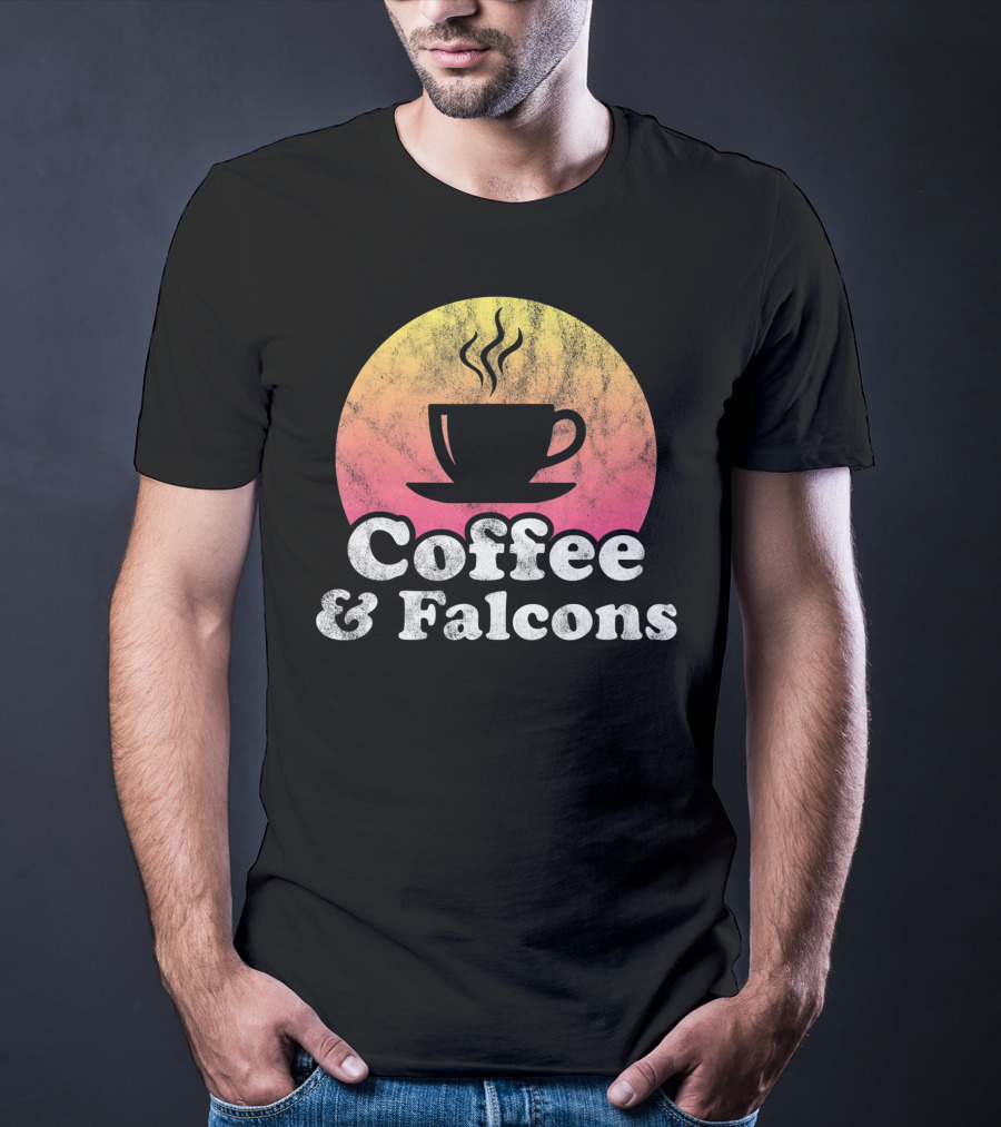 Coffee And Falcons Falcon Retro Style Cup T-Shirt