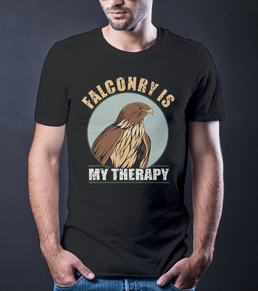 Falconry Is My Therapy Falcon And Hawk Falconry T-Shirt