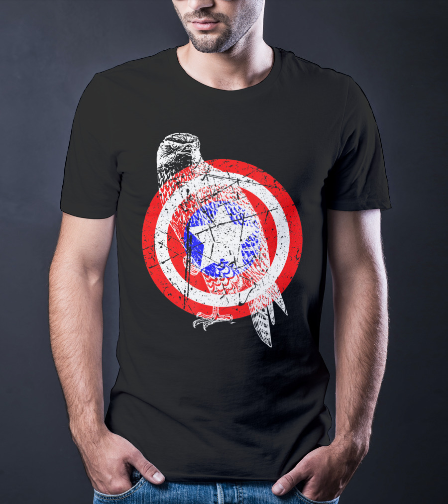 Falcon Shield Star Emblem America T-Shirt