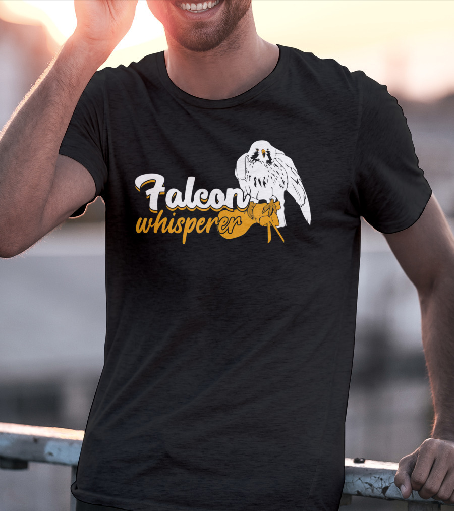 Falcon Whisperer Falconer’s Companion Bird Glove Emblem T-Shirt