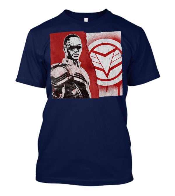 Marvel Sam Wilson The Falcon And The Winter Soldier Red White Emblem T-Shirt