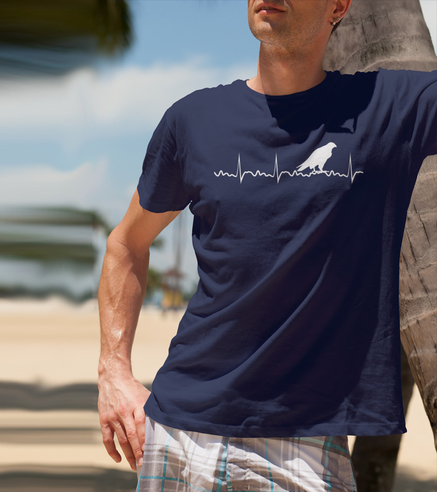 Peregrine Falcon Bird Heartbeat Pulse Animal T-Shirt
