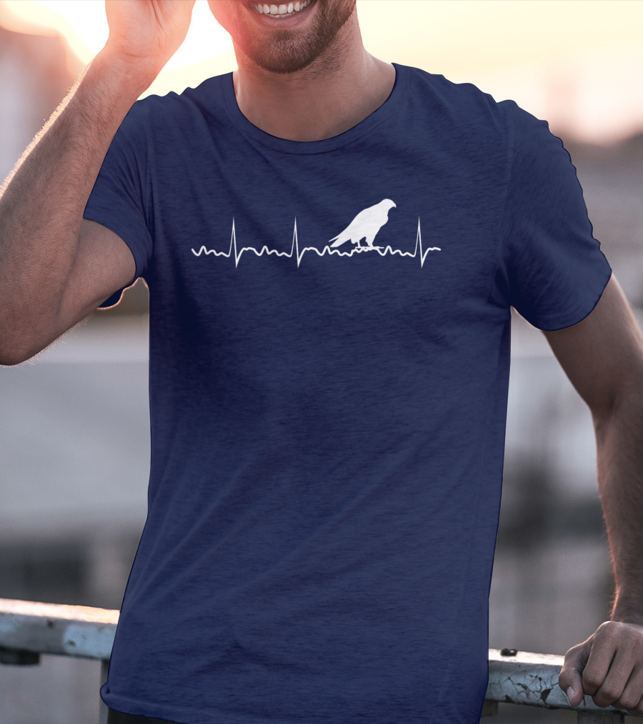 Peregrine Falcon Bird Heartbeat Pulse Animal T-Shirt