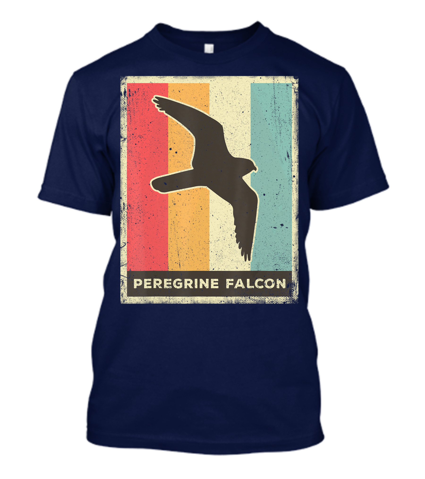 Peregrine Falcon Lover Vintage Animal Retro Stripes T-Shirt