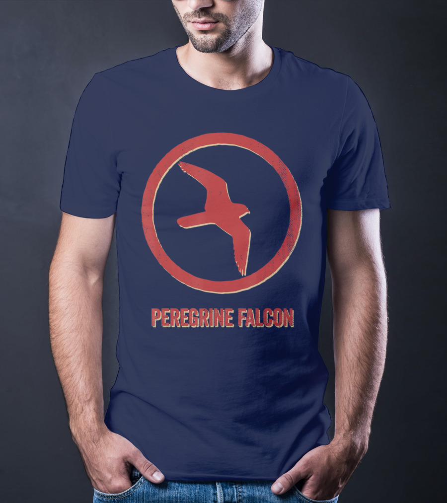 Peregrine Falcon Lover Vintage Style Animal Emblem T-Shirt