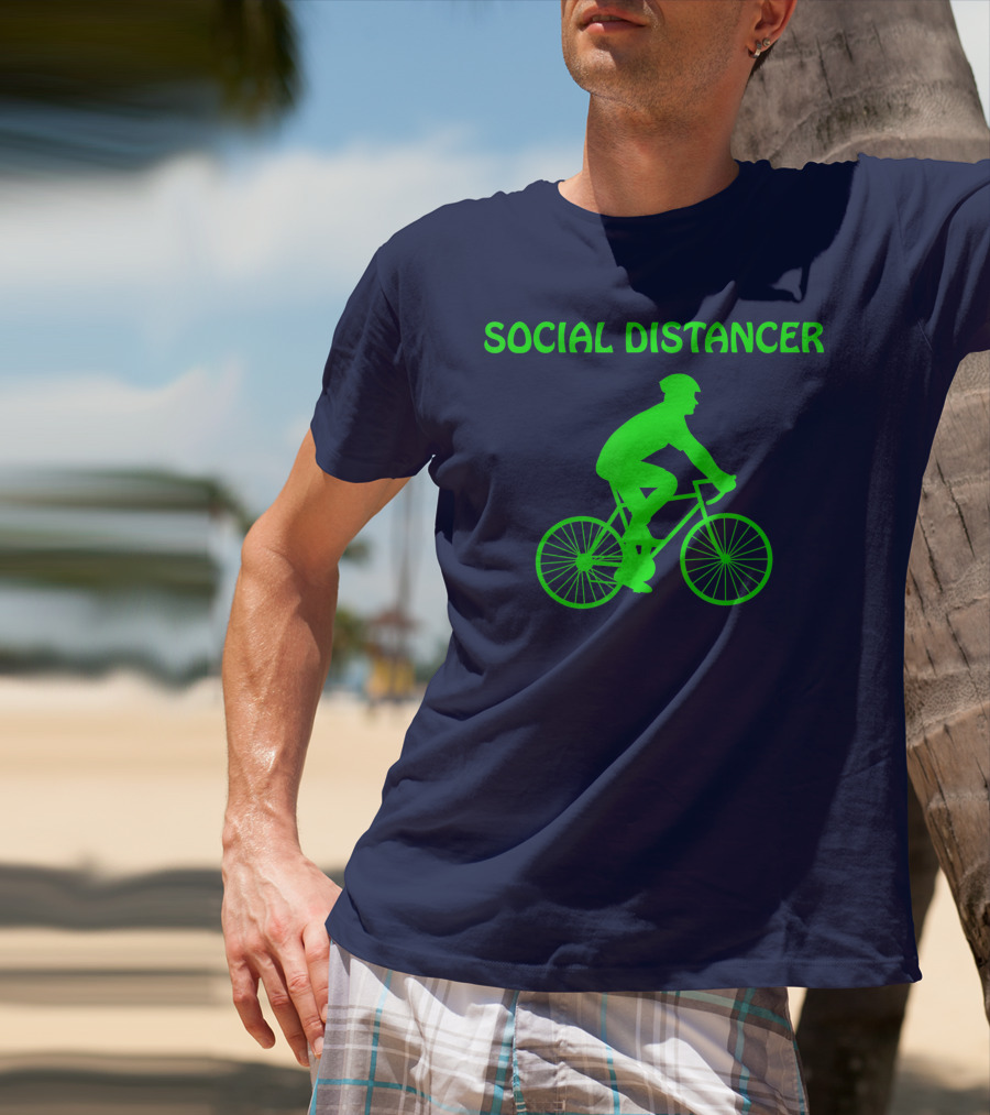 Social Distancer Bike Riding Cycling T-Shirt