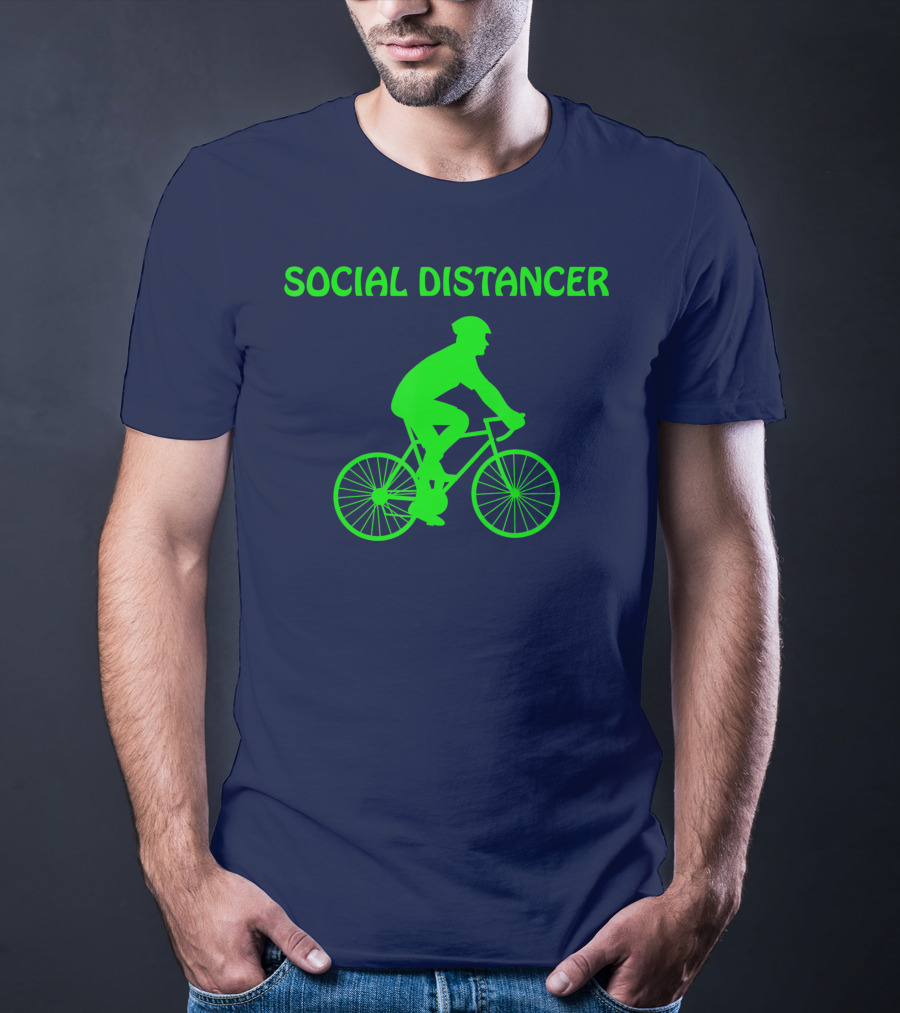 Social Distancer Bike Riding Cycling T-Shirt