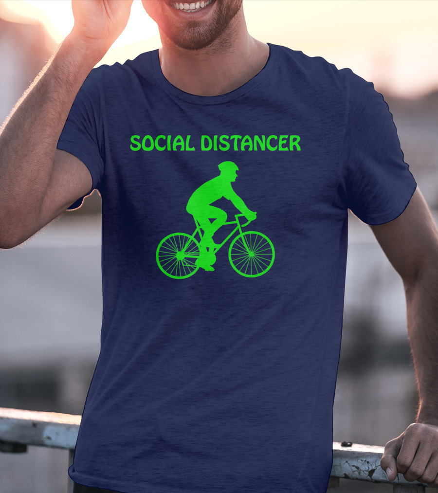 Social Distancer Bike Riding Cycling T-Shirt