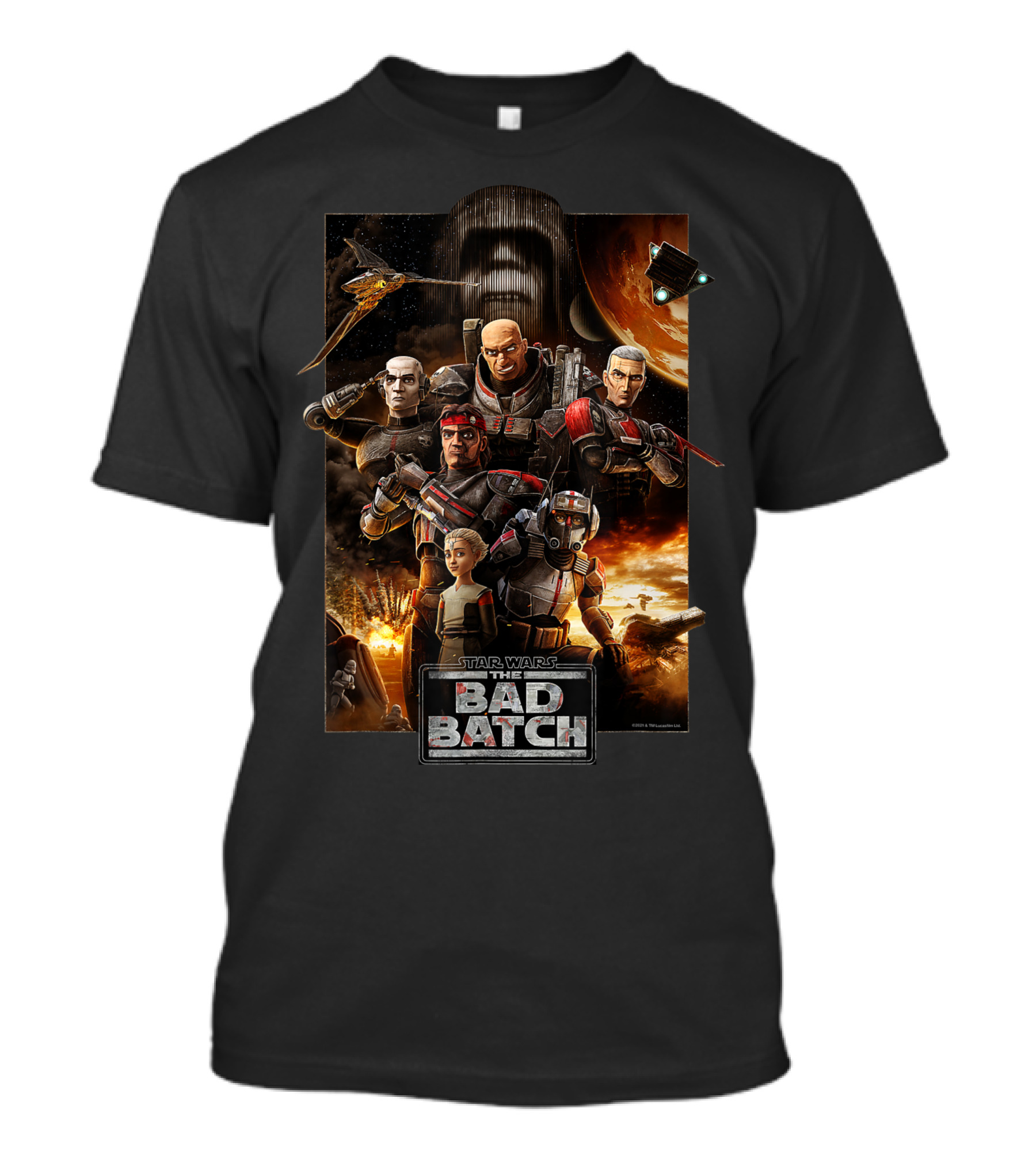 Star Wars The Bad Batch Series Cast Space Adventure T-Shirt