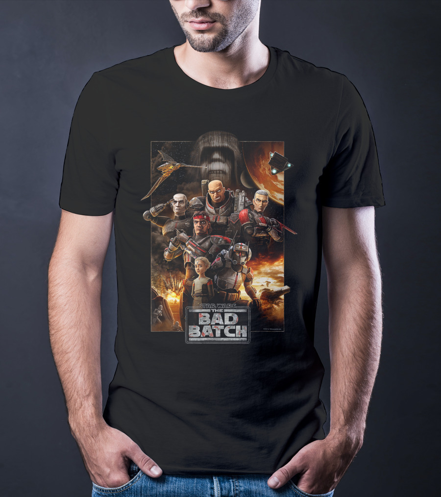 Star Wars The Bad Batch Series Cast Space Adventure T-Shirt