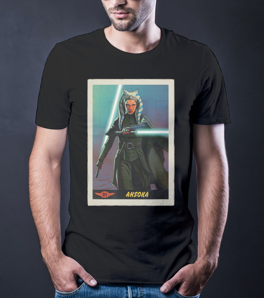Star Wars Ahsoka Jedi Training Card The Mandalorian 21 T-Shirt