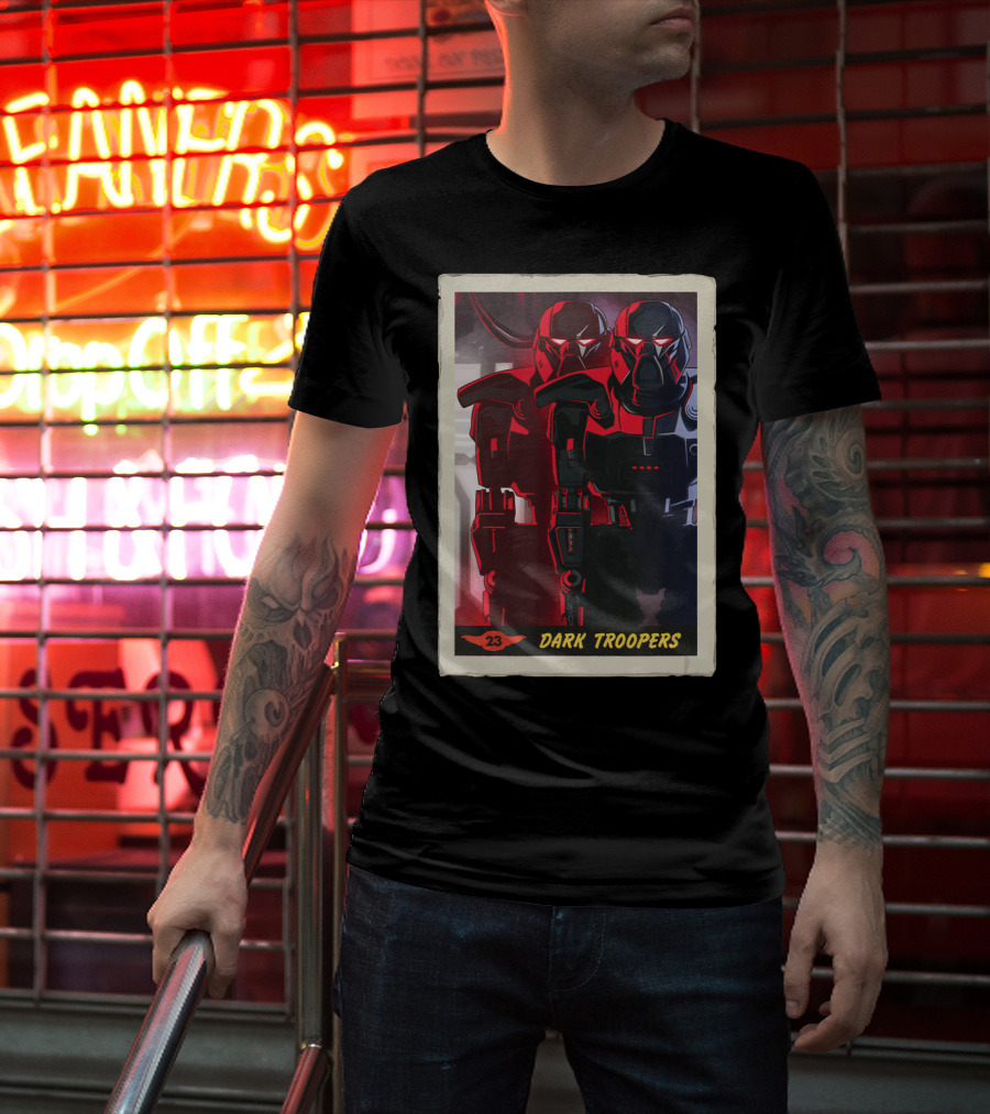 Star Wars The Mandalorian Dark Troopers Bounty Number 23 Trading Card T-Shirt