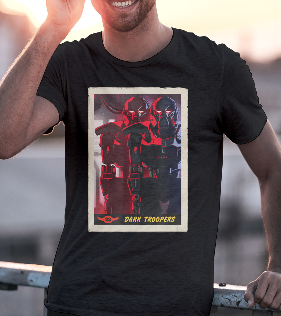 Star Wars The Mandalorian Dark Troopers Bounty Number 23 Trading Card T-Shirt