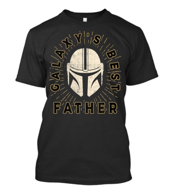 Galaxy's Best Father Star Wars The Mandalorian Helmet T-Shirt
