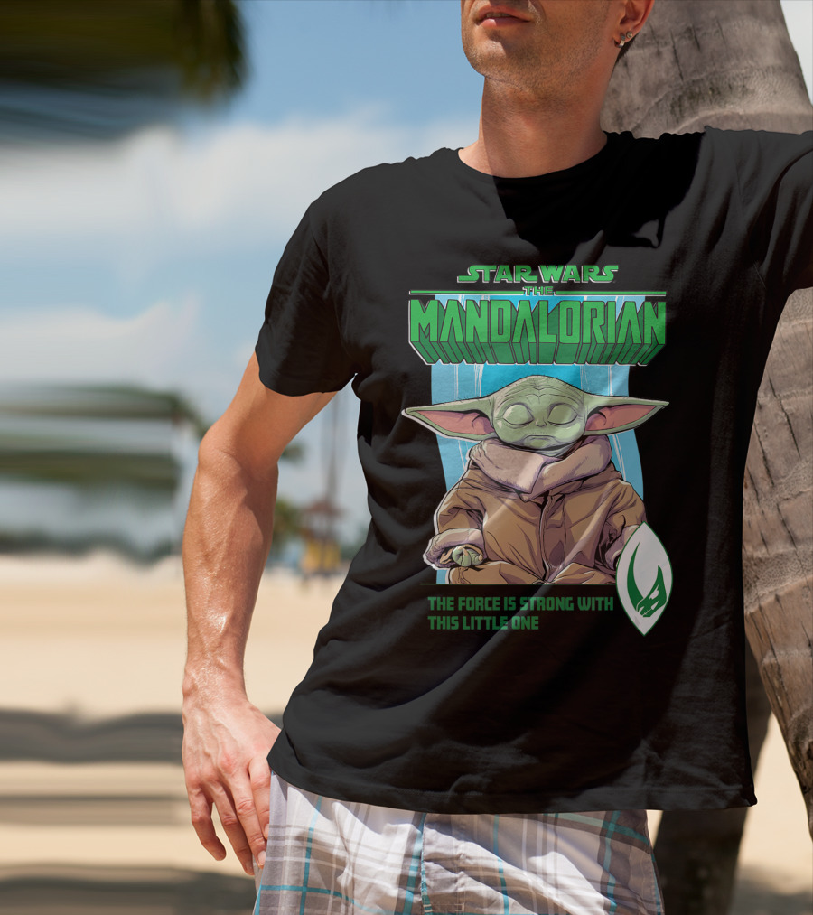 Star Wars The Mandalorian Grogu The Force Is Strong With This Little One T-Shirt