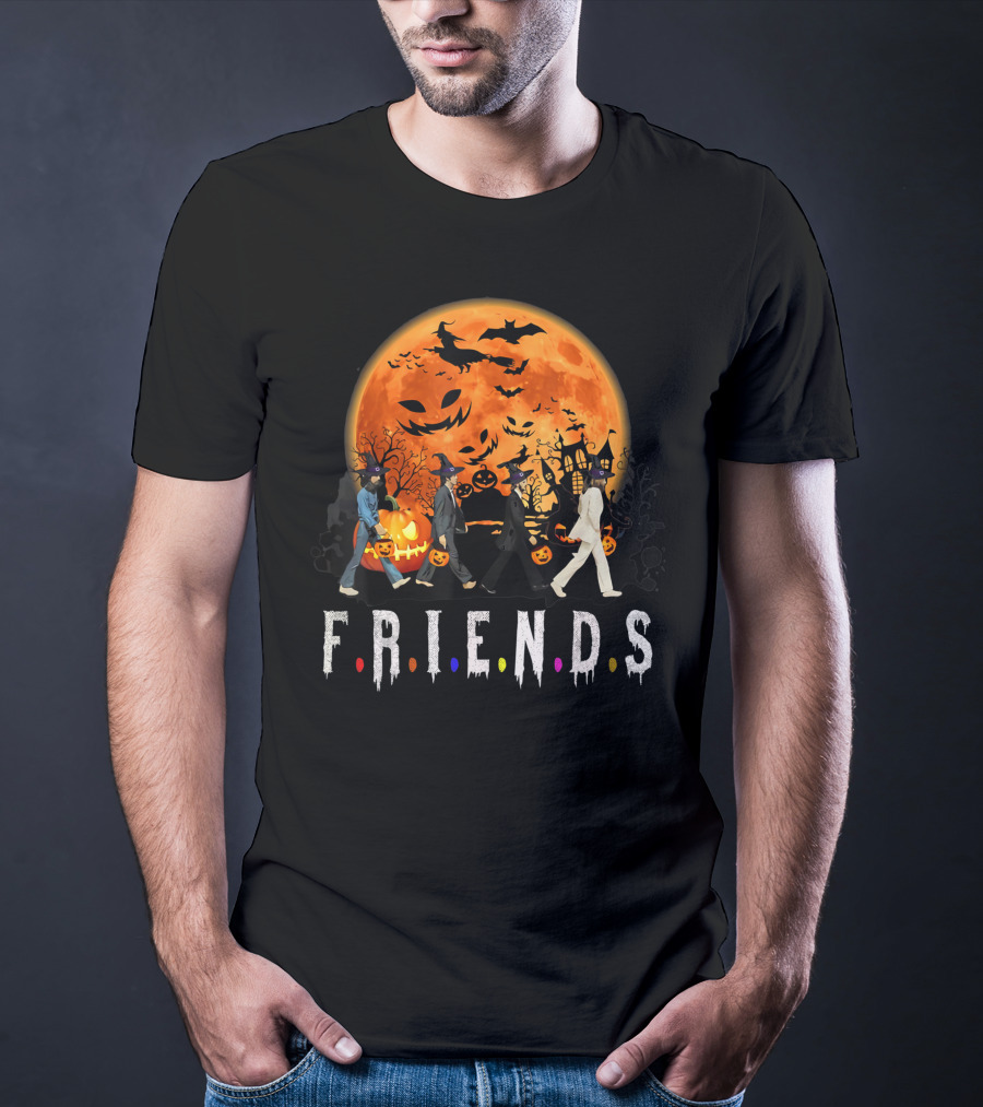 FRIENDS Funnycharacters Halloween Moon Trick Or Treat T-Shirt