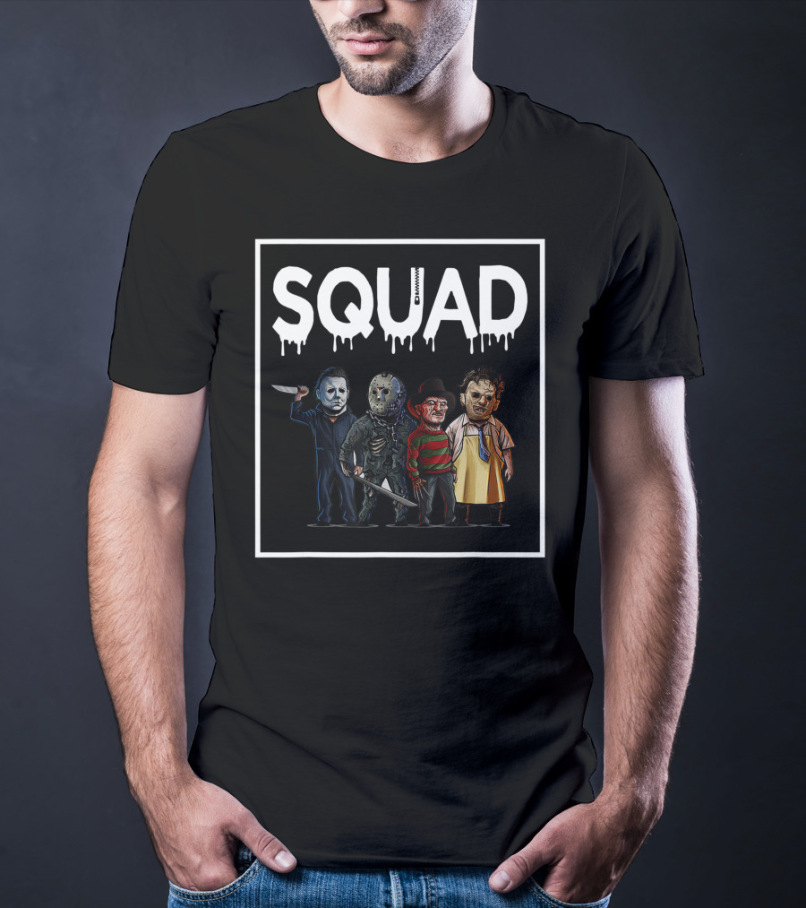 SQUAD Funny Halloween Costume Squad Horror T-Shirt
