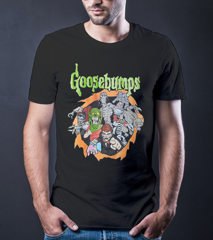 Goosebumps Monsters And Characters Frightening Horde Beware T-Shirt