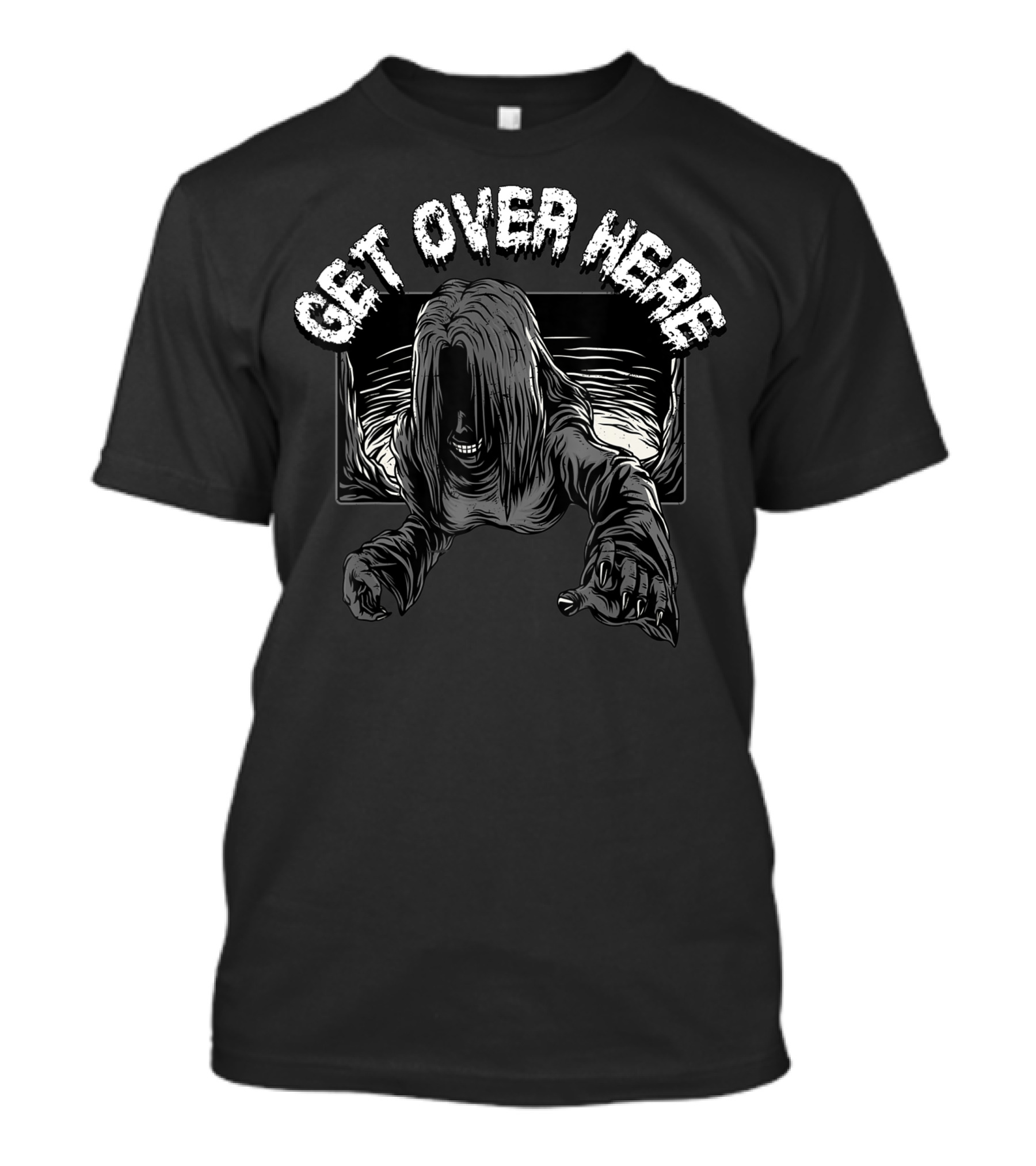 Get Over Here Creepy Horror Demon Girl T-Shirt