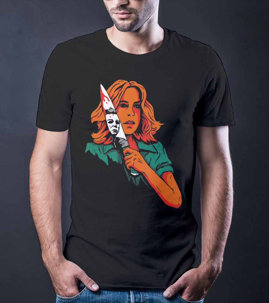 Halloween Horror Movie Girl Killer Mask 13th Knife T-Shirt