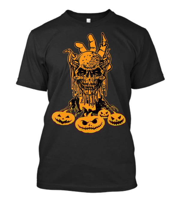 Happy Halloween Skull Horror Spooky Humorous Pumpkin Collection T-Shirt