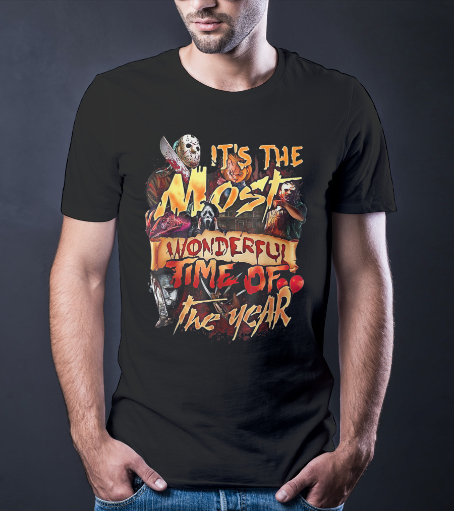 It's The Most Wonderful Time Of The Year Horror Icons Collage T-Shirt