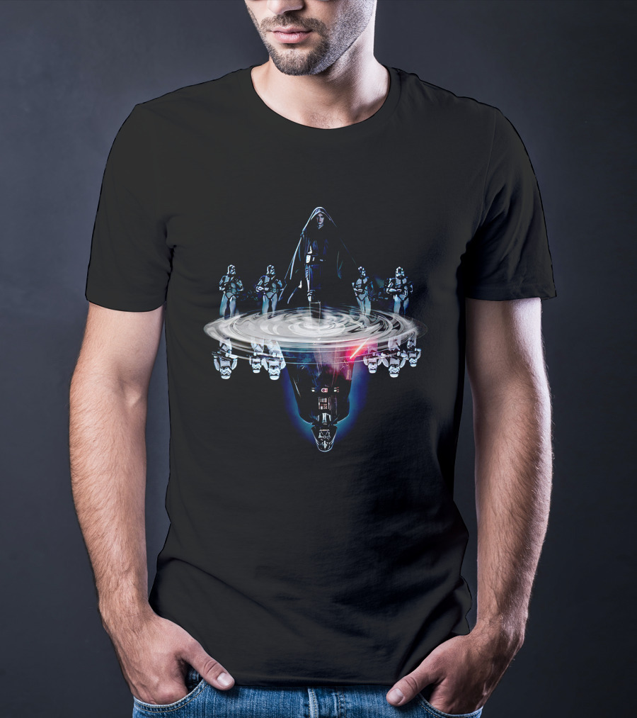 Darth Vader Anakin Skywalker Water Reflection Star Wars Clone Troopers T-Shirt