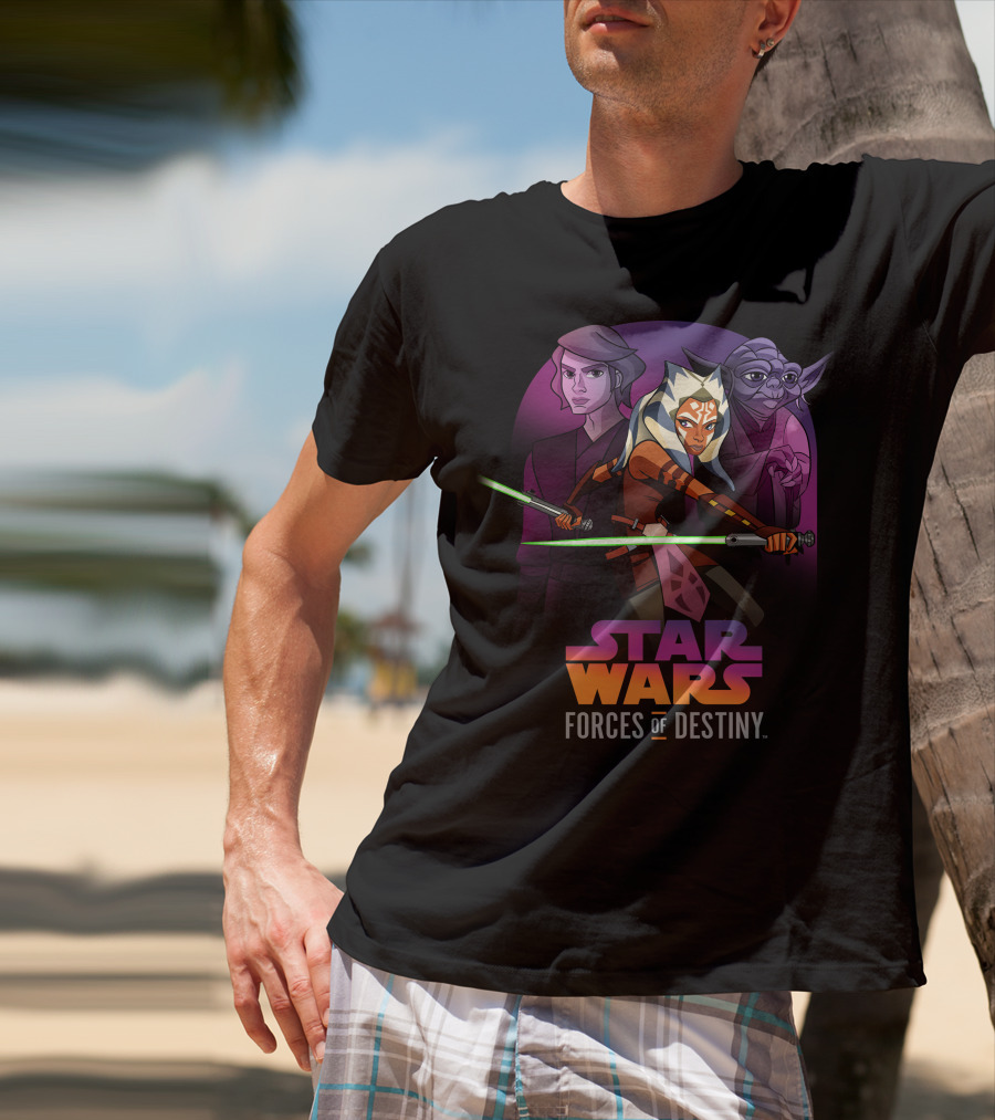 Star Wars Forces Of Destiny Ahsoka Anakin Yoda Jedi Adventure T-Shirt