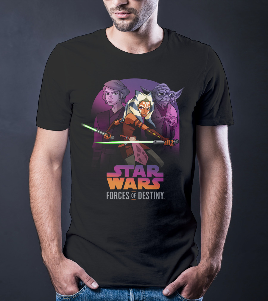 Star Wars Forces Of Destiny Ahsoka Anakin Yoda Jedi Adventure T-Shirt