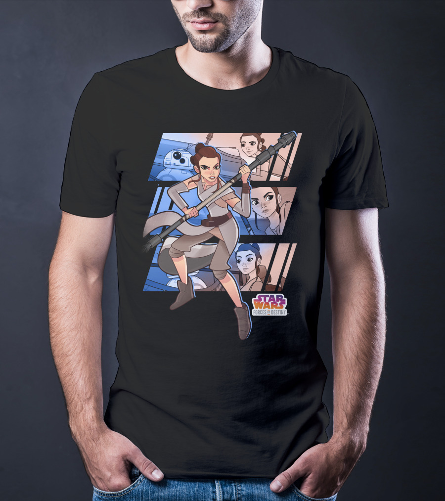 Star Wars Forces Of Destiny Rey And BB-8 Adventure Scenes T-Shirt