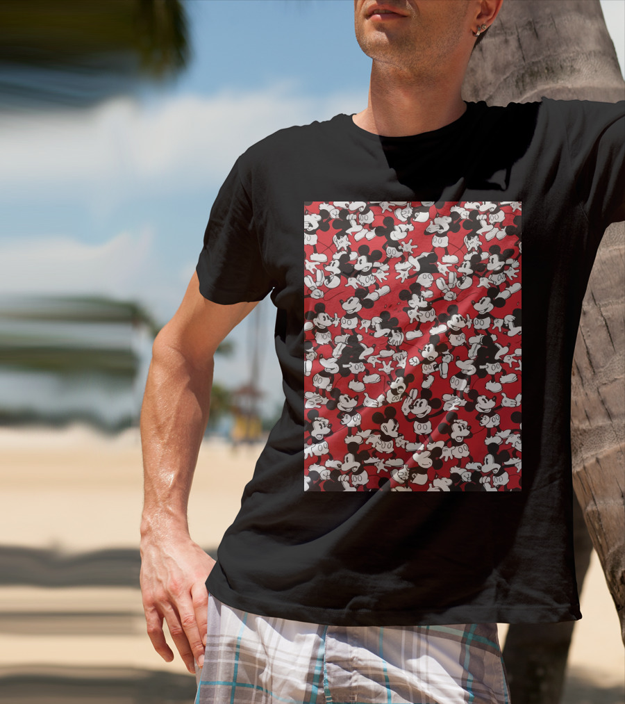 Mickey Mouse Classic Red And Black T-Shirt