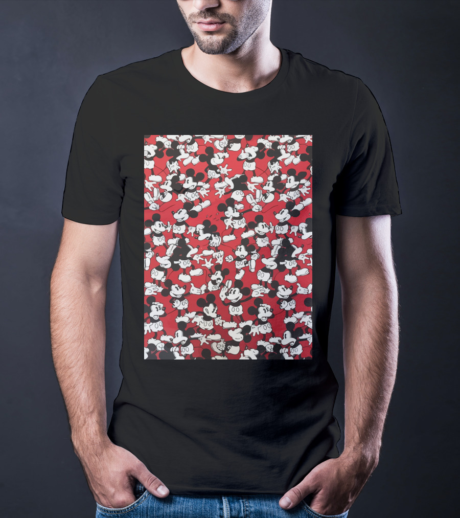 Mickey Mouse Classic Red And Black T-Shirt