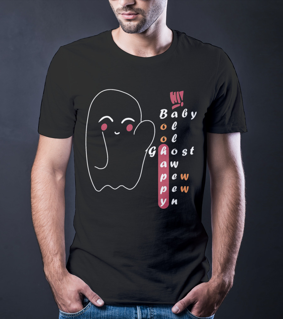 Hi Happy Boo Baby Ghost Halloween T-Shirt