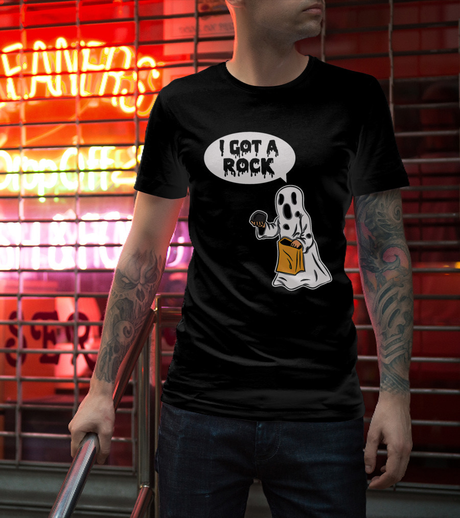 I Got A Rock Ghost Trick-or-Treating Halloween Humor T-Shirt