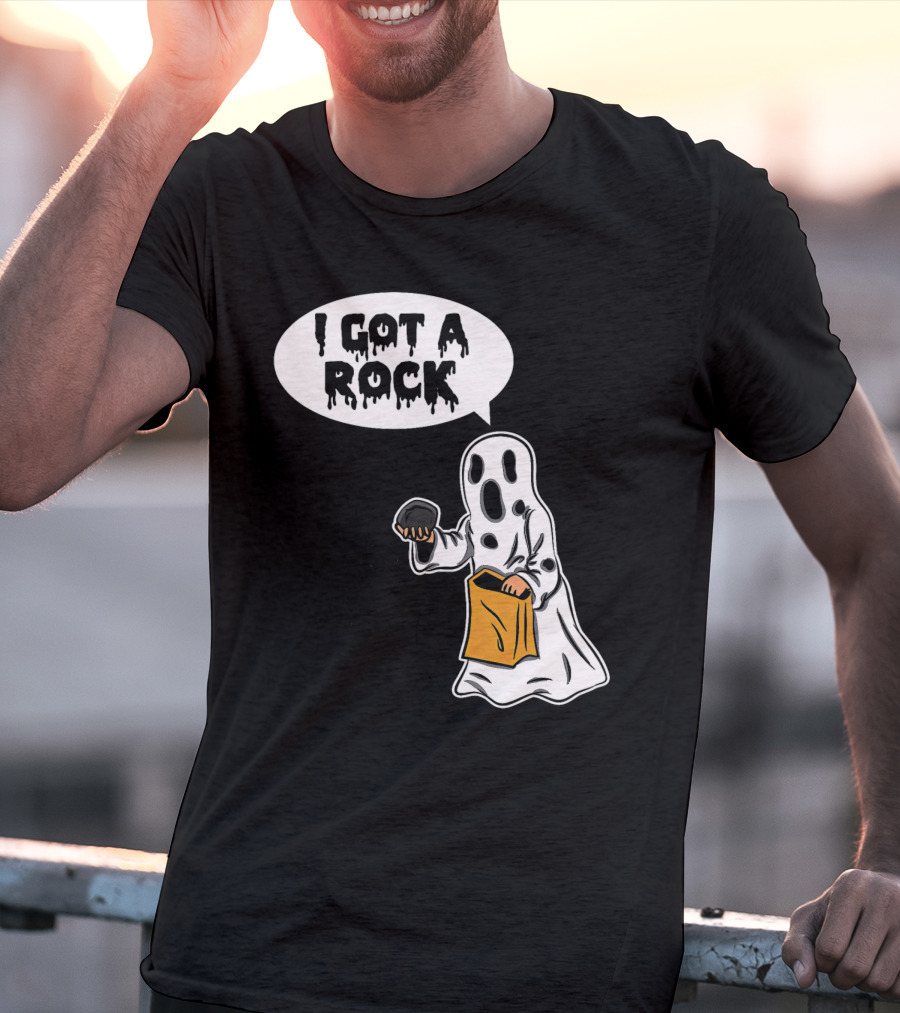 I Got A Rock Ghost Trick-or-Treating Halloween Humor T-Shirt