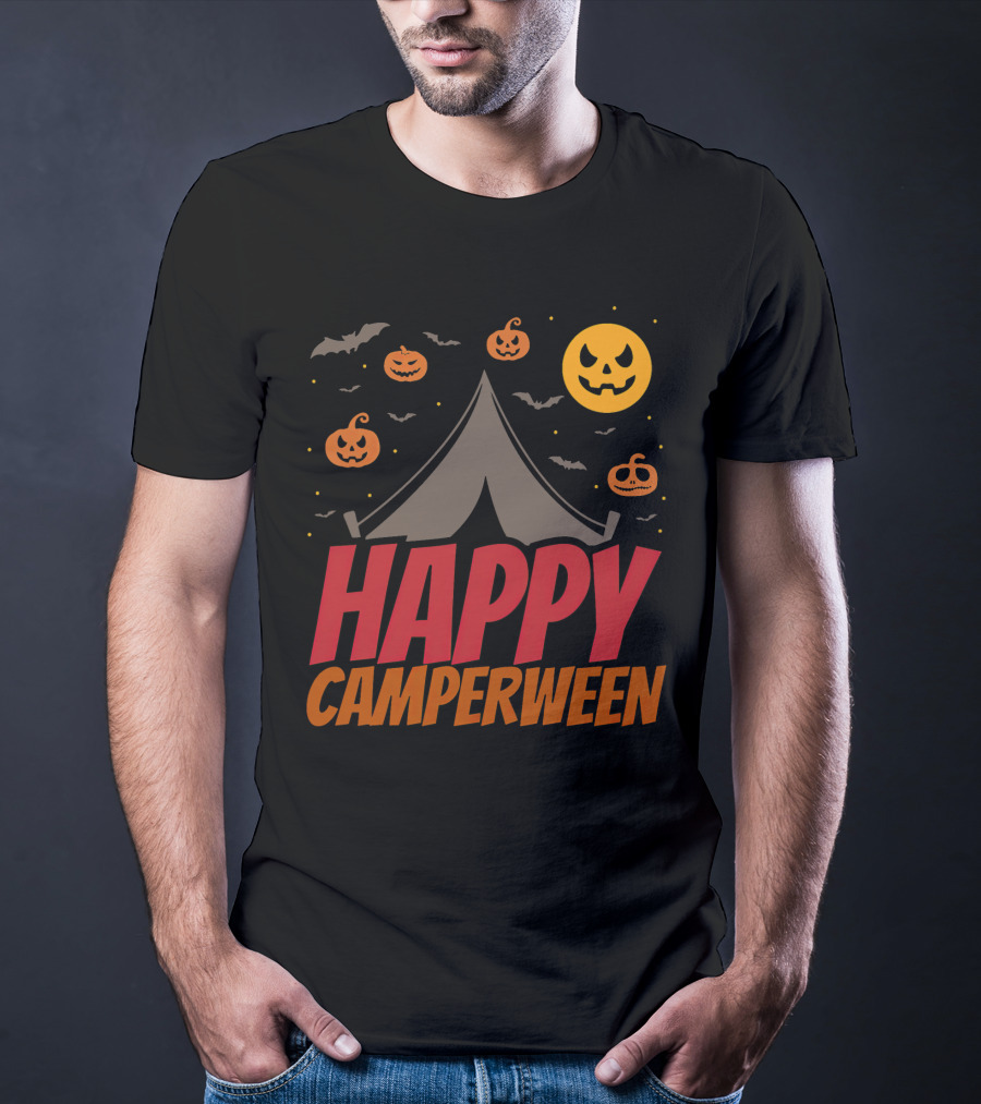 Happy Camperween Halloween Camping Outdoor T-Shirt