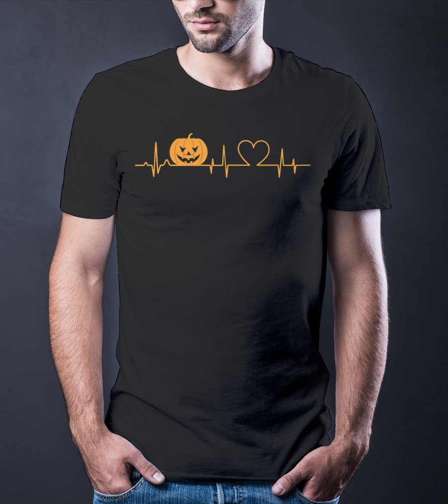 HALLOWEEN Pumpkin Heartbeat Love T-Shirt