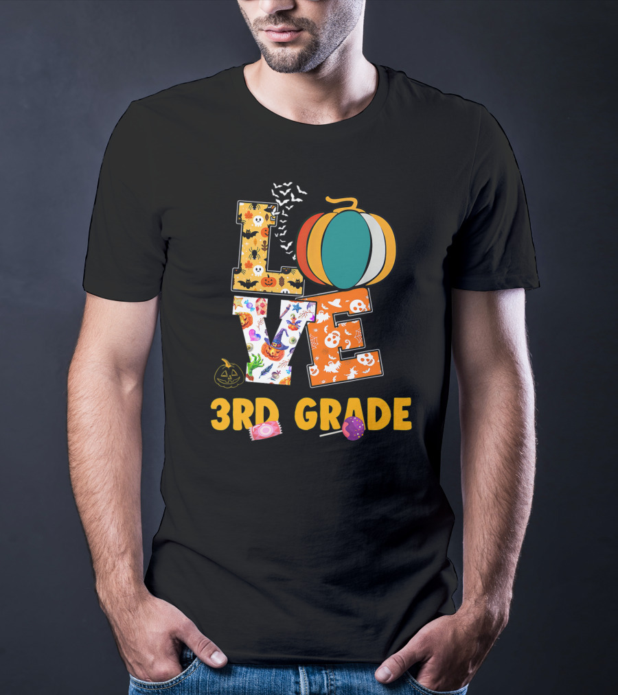 Love Halloween 3rd Grade Teacher T-Shirt