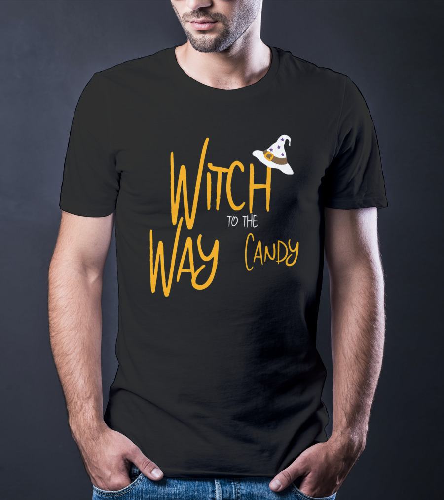 Witch Way To The Candy Halloween Witch T-Shirt