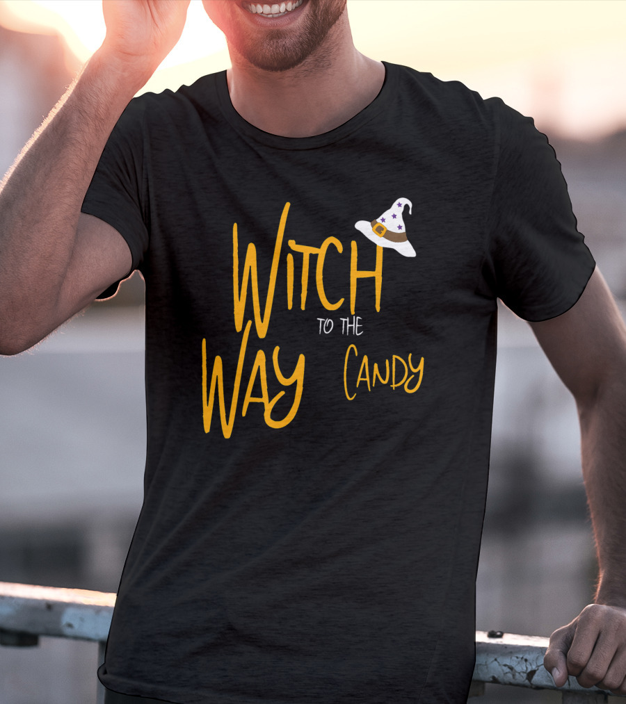 Witch Way To The Candy Halloween Witch T-Shirt