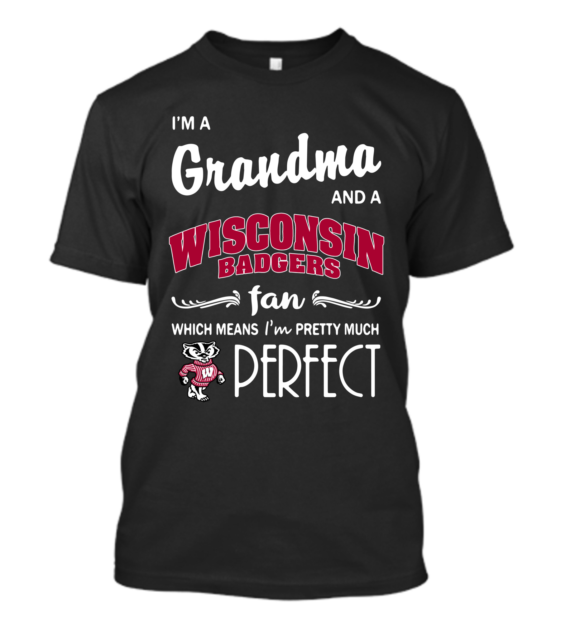 I'm A Grandma And A Wisconsin Badgers Fan Which Means I'm Pretty Much Perfect T-Shirt