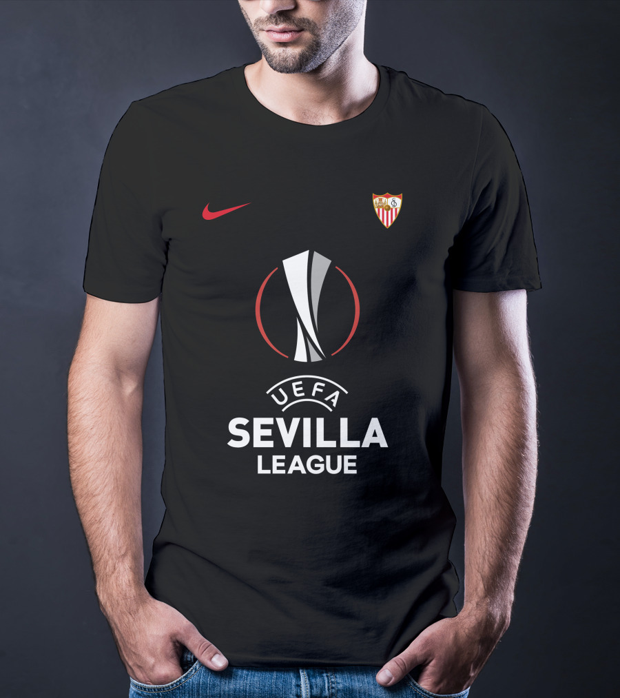 UEFA Sevilla League Logo Sevilla FC Badge T-Shirt