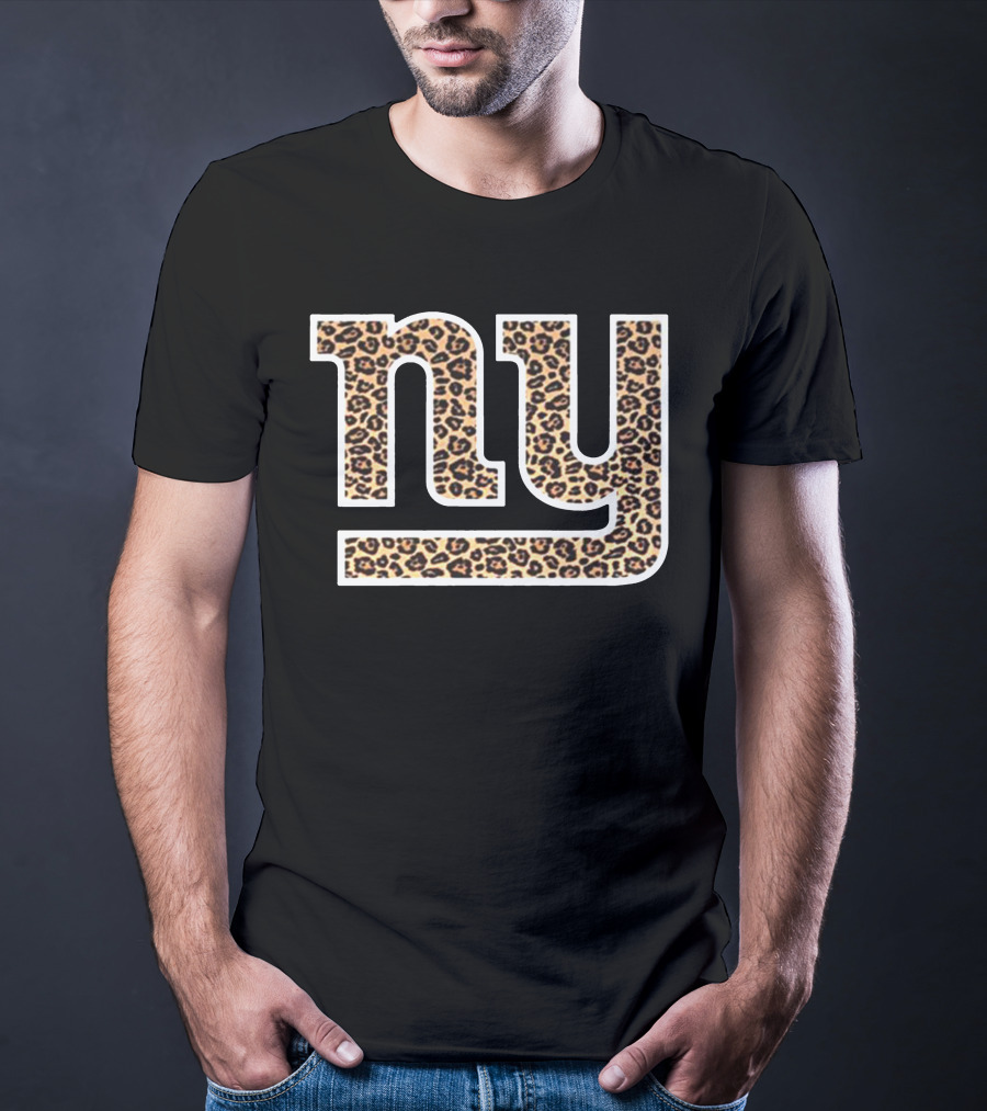 NY Giants Leopard Print T-Shirt