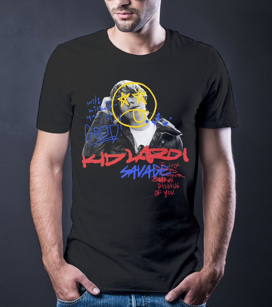 Kid Laroi Savage Thinking Of You Star Face Graffiti T-Shirt