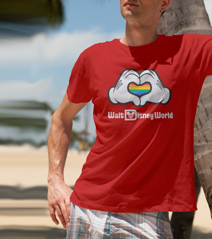 Walt Disney World Pride Heart Hands Rainbow T-Shirt