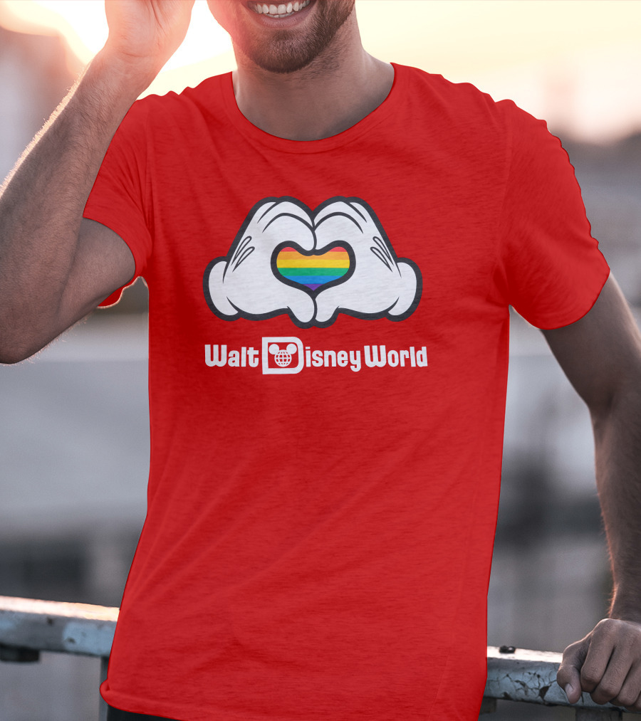 Walt Disney World Pride Heart Hands Rainbow T-Shirt