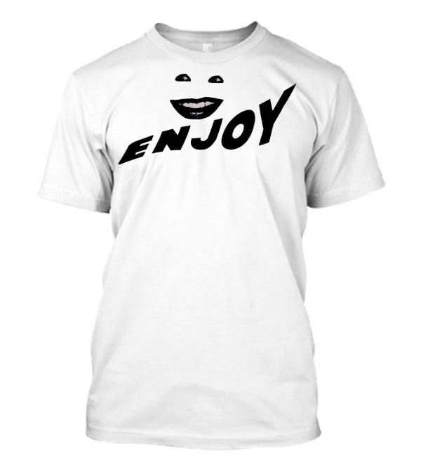 Enjoy Smile Black And White Minimalism T-Shirt
