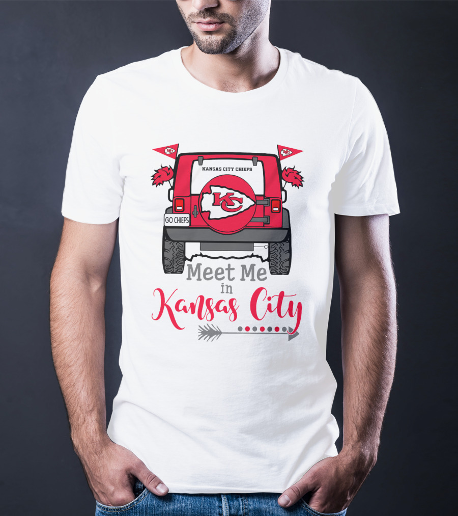 Kansas City Chiefs Meet Me In Kansas City Go Chiefs Jeep Tailgate Arrow T-Shirt