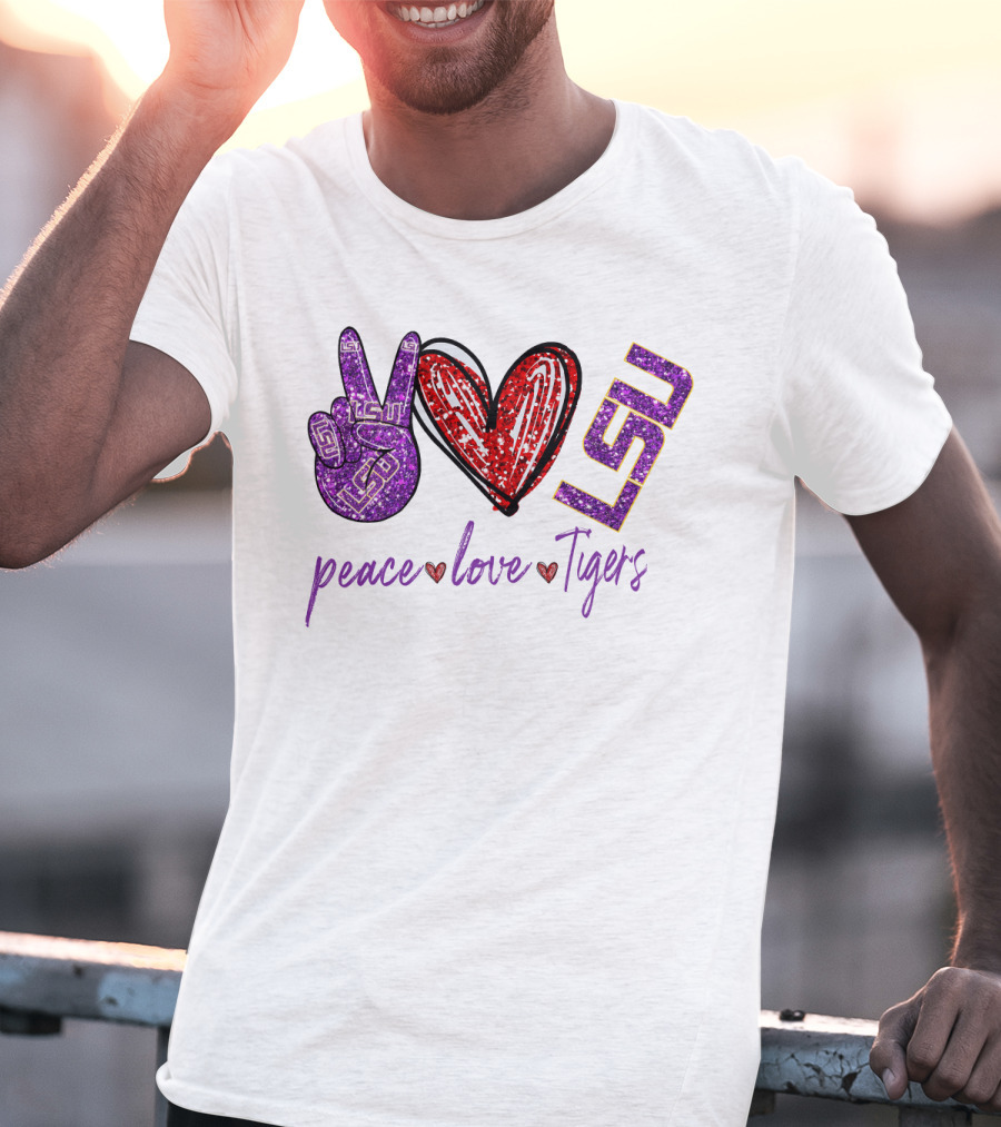 Peace Love Tigers LSU T-Shirt